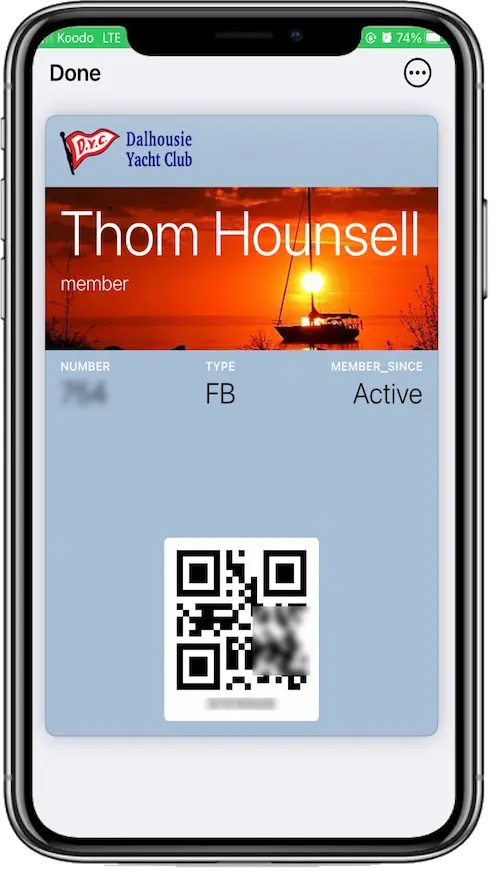 Member Card with Phone